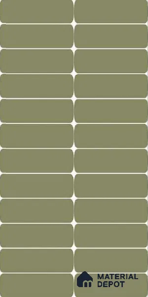 Faux Subway Wall Tile TL 10789 Marcel Emerald 2 ft x 1 ft Glossy Finish Ceramic Tile - 9 mm | Please Expect a Slight Variation of Pattern