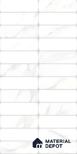 Faux Subway Wall Tile TL 10789 H Marcel Satvario 2 ft x 1 ft Glossy Finish Ceramic Tile - 9 mm | Please Expect a Slight Variation of Pattern