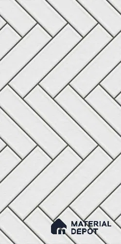 Faux Subway Wall Tile TL 10790 B Missano Line 2 ft x 1 ft Glossy Finish Ceramic Tile - 9 mm | Please Expect a Slight Variation of Pattern