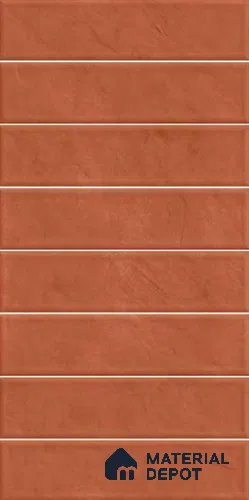 Faux Subway Wall Tile TL 10792 Tierras Carmine 2 ft x 1 ft Glossy Finish Ceramic Tile - 9 mm | Please Expect a Slight Variation of Pattern