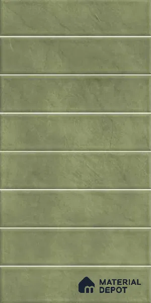 Faux Subway Wall Tile TL 10792 C Tierras Emerald 2 ft x 1 ft Glossy Finish Ceramic Tile - 9 mm | Please Expect a Slight Variation of Pattern