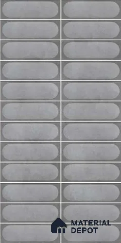 Faux Subway Wall Tile TL 10794 B Zilij Grey 2 ft x 1 ft Glossy Finish Ceramic Tile - 9 mm | Please Expect a Slight Variation of Pattern