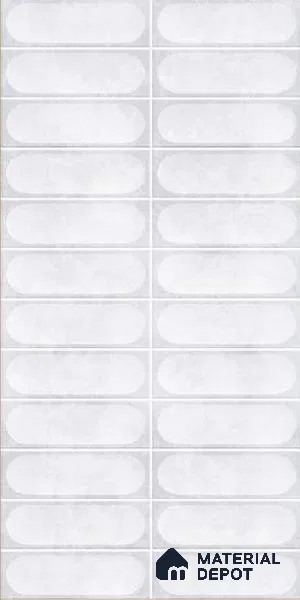 Faux Subway Wall Tile TL 10794 F Zilij Milky 2 ft x 1 ft Glossy Finish Ceramic Tile - 9 mm | Please Expect a Slight Variation of Pattern