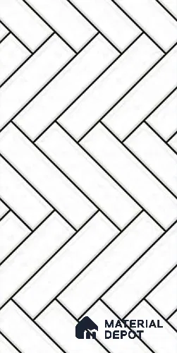 Faux Subway Wall Tile TL 10805 Dolce Line 2 ft x 1 ft Matte Finish Ceramic Tile - 9 mm | Please Expect a Slight Variation of Pattern