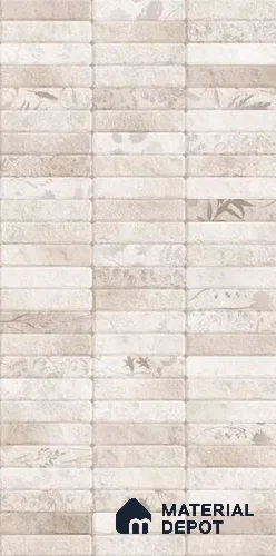 Faux Subway Wall Tile TL 10806 B Facade Luster Decor 2 ft x 1 ft Matte Finish Ceramic Tile - 9 mm | Please Expect a Slight Variation of Pattern