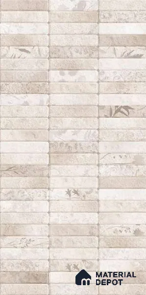 Faux Subway Wall Tile TL 10806 B Facade Luster Decor 2 ft x 1 ft Matte Finish Ceramic Tile - 9 mm | Please Expect a Slight Variation of Pattern