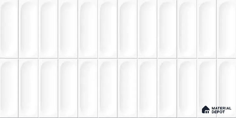 Faux Subway Wall Tile TL 10809 B Hanoi White 2 ft x 1 ft Matte Finish Ceramic Tile - 9 mm | Please Expect a Slight Variation of Pattern