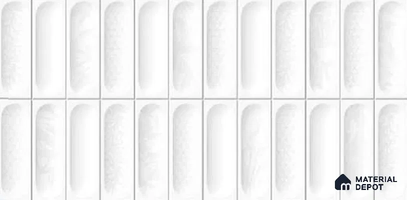 Faux Subway Wall Tile TL 10809 Hanoi White Luster Decor 2 ft x 1 ft Matte Finish Ceramic Tile - 9 mm | Please Expect a Slight Variation of Pattern