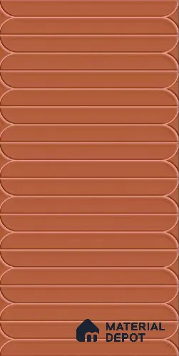 Faux Subway Wall Tile TL 10811 Belle Glue Carmine 2 ft x 1 ft Glue Matte Finish Ceramic Tile - 9 mm | Please Expect a Slight Variation of Pattern