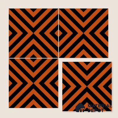 Moroccan Wall & Floor Tile TL 10813 Saffron Glow 1 ft x 1 ft Matt Luster Finish Ceramic Tile - 10 mm | Suitable For Kitchen, Bathroom, Balcony | Please Expect a Slight Variation of Pattern