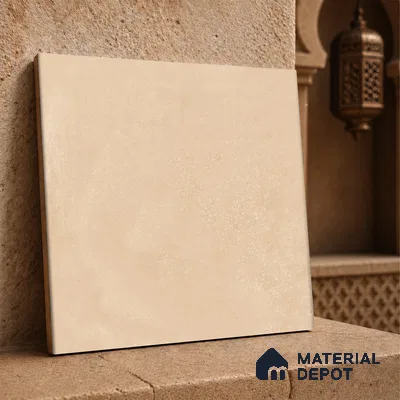 Moroccan Wall & Floor Tile TL 10818 Cream Petal 1 ft x 1 ft Matt Luster Finish Ceramic Tile - 10 mm | Suitable For Kitchen, Bathroom, Balcony | Please Expect a Slight Variation of Pattern