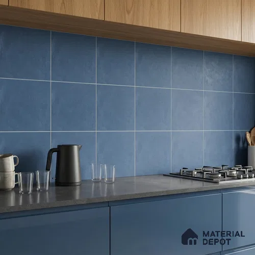 Moroccan Wall & Floor Tile TL 10818 D Indigo Night 1 ft x 1 ft Matt Luster Finish Ceramic Tile - 10 mm | Suitable For Kitchen, Bathroom, Balcony | Please Expect a Slight Variation of Pattern
