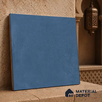 Moroccan Wall & Floor Tile TL 10818 D Indigo Night 1 ft x 1 ft Matt Luster Finish Ceramic Tile - 10 mm | Suitable For Kitchen, Bathroom, Balcony | Please Expect a Slight Variation of Pattern