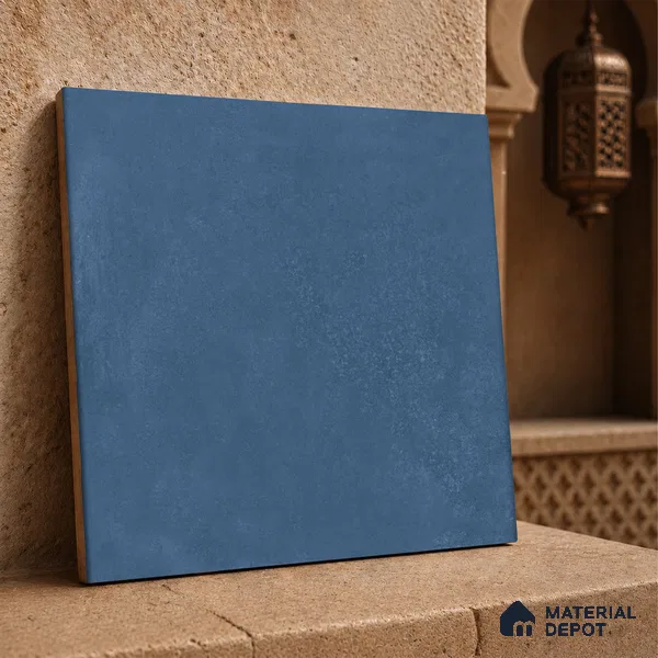 Moroccan Wall & Floor Tile TL 10818 D Indigo Night 1 ft x 1 ft Matt Luster Finish Ceramic Tile - 10 mm | Suitable For Kitchen, Bathroom, Balcony | Please Expect a Slight Variation of Pattern