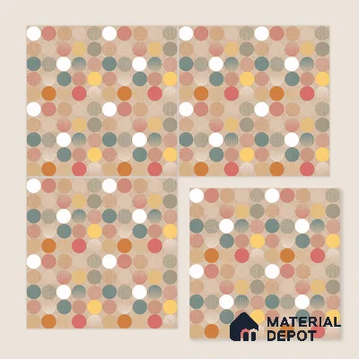 Moroccan Wall & Floor Tile TL 10819 B Silk Cream 1 ft x 1 ft Matt Luster Finish Ceramic Tile - 10 mm | Suitable For Kitchen, Bathroom, Balcony | Please Expect a Slight Variation of Pattern