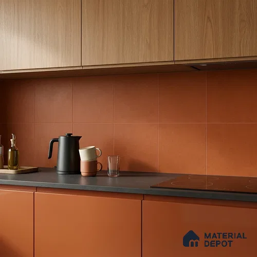 Moroccan Wall & Floor Tile TL 10820 Earth Umber 1 ft x 1 ft Matt Luster Finish Ceramic Tile - 10 mm | Suitable For Kitchen, Bathroom, Balcony | Please Expect a Slight Variation of Pattern