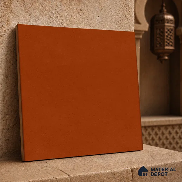 Moroccan Wall & Floor Tile TL 10820 Earth Umber 1 ft x 1 ft Matt Luster Finish Ceramic Tile - 10 mm | Suitable For Kitchen, Bathroom, Balcony | Please Expect a Slight Variation of Pattern