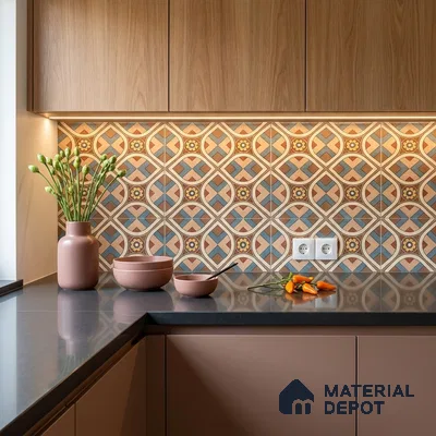 Moroccan Wall & Floor Tile TL 10821 Cedar Soul 1 ft x 1 ft Matt Luster Finish Ceramic Tile - 10 mm | Suitable For Kitchen, Bathroom, Balcony | Please Expect a Slight Variation of Pattern