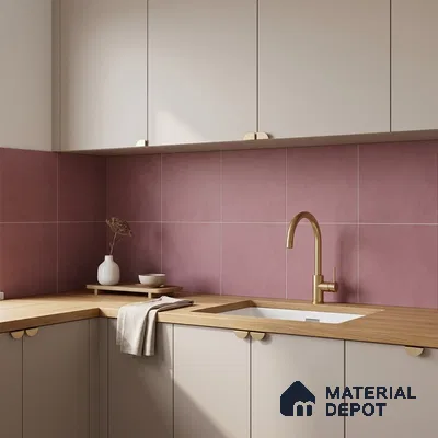 Moroccan Wall & Floor Tile TL 10822 Royal Plum 1 ft x 1 ft Matt Luster Finish Ceramic Tile - 10 mm | Suitable For Kitchen, Bathroom, Balcony | Please Expect a Slight Variation of Pattern