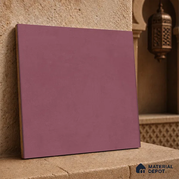 Moroccan Wall & Floor Tile TL 10822 Royal Plum 1 ft x 1 ft Matt Luster Finish Ceramic Tile - 10 mm | Suitable For Kitchen, Bathroom, Balcony | Please Expect a Slight Variation of Pattern