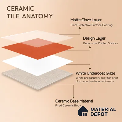 Moroccan Wall & Floor Tile TL 10823 Crimson Clay 1 ft x 1 ft Matt Luster Finish Ceramic Tile - 10 mm | Suitable For Kitchen, Bathroom, Balcony | Please Expect a Slight Variation of Pattern