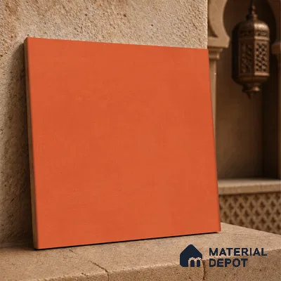 Moroccan Wall & Floor Tile TL 10823 Crimson Clay 1 ft x 1 ft Matt Luster Finish Ceramic Tile - 10 mm | Suitable For Kitchen, Bathroom, Balcony | Please Expect a Slight Variation of Pattern