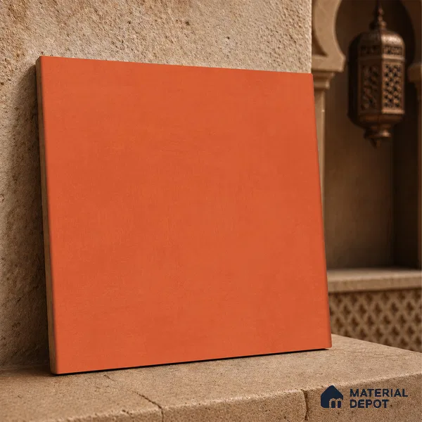 Moroccan Wall & Floor Tile TL 10823 Crimson Clay 1 ft x 1 ft Matt Luster Finish Ceramic Tile - 10 mm | Suitable For Kitchen, Bathroom, Balcony | Please Expect a Slight Variation of Pattern
