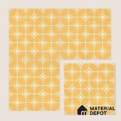 Moroccan Wall & Floor Tile TL 10824 B Solar Glaze 1 ft x 1 ft Matt Luster Finish Ceramic Tile - 10 mm | Suitable For Kitchen, Bathroom, Balcony | Please Expect a Slight Variation of Pattern