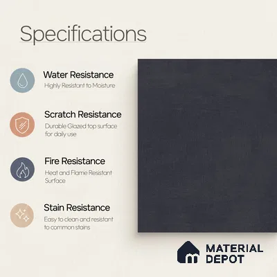 Moroccan Wall & Floor Tile TL 10825 Obsidian Shadow 1 ft x 1 ft Matt Luster Finish Ceramic Tile - 10 mm | Suitable For Kitchen, Bathroom, Balcony | Please Expect a Slight Variation of Pattern