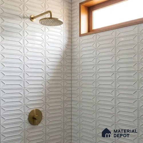 Faux Subway Wall Tile TL 10838 D  1 ft x 1 ft Glossy Finish Ceramic Tile - 9 mm | Please Expect a Slight Variation of Pattern