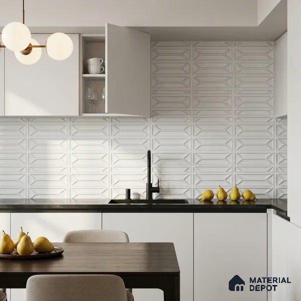 Faux Subway Wall Tile TL 10838 D  1 ft x 1 ft Glossy Finish Ceramic Tile - 9 mm | Please Expect a Slight Variation of Pattern
