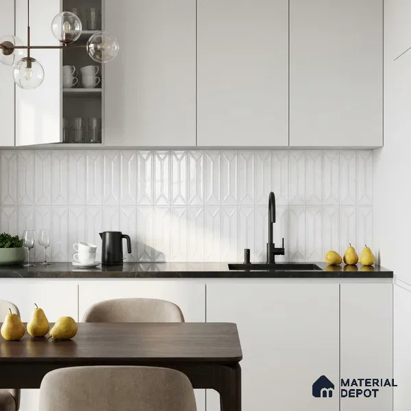 Faux Subway Wall Tile TL 10838 E 1 ft x 1 ft Glossy Finish Ceramic Tile - 9 mm | Please Expect a Slight Variation of Pattern