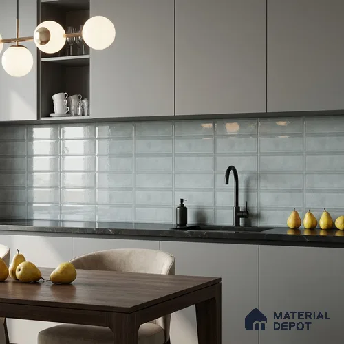 Faux Subway Wall Tile TL 10839 C 1 ft x 1 ft Glossy Finish Ceramic Tile - 9 mm | Please Expect a Slight Variation of Pattern