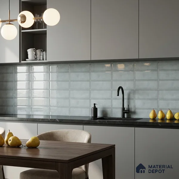 Faux Subway Wall Tile TL 10839 C 1 ft x 1 ft Glossy Finish Ceramic Tile - 9 mm | Please Expect a Slight Variation of Pattern