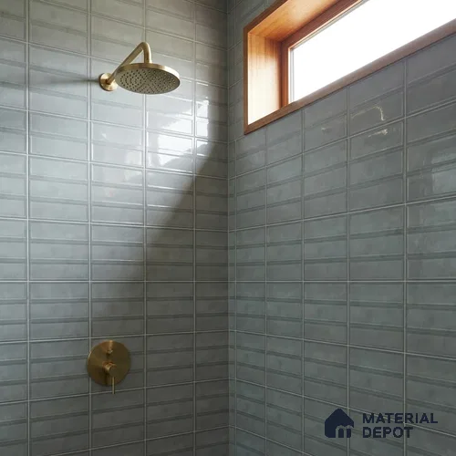 Faux Subway Wall Tile TL 10839 C  1 ft x 1 ft Glossy Finish Ceramic Tile - 9 mm | Please Expect a Slight Variation of Pattern