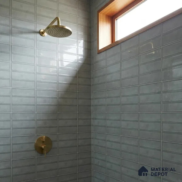 Faux Subway Wall Tile TL 10839 C 1 ft x 1 ft Glossy Finish Ceramic Tile - 9 mm | Please Expect a Slight Variation of Pattern