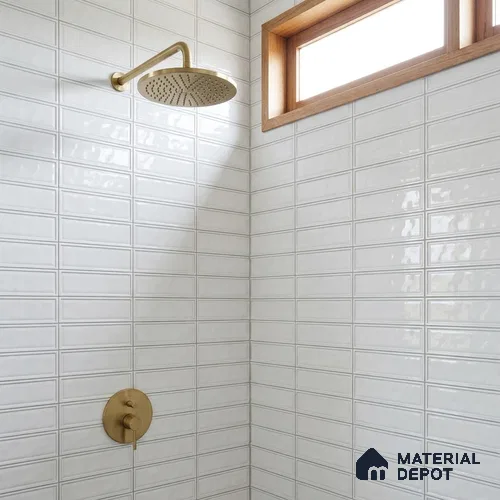 Faux Subway Wall Tile TL 10839 D  1 ft x 1 ft Glossy Finish Ceramic Tile - 9 mm | Please Expect a Slight Variation of Pattern
