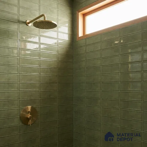 Faux Subway Wall Tile TL 10839 1 ft x 1 ft Glossy Finish Ceramic Tile - 9 mm | Please Expect a Slight Variation of Pattern