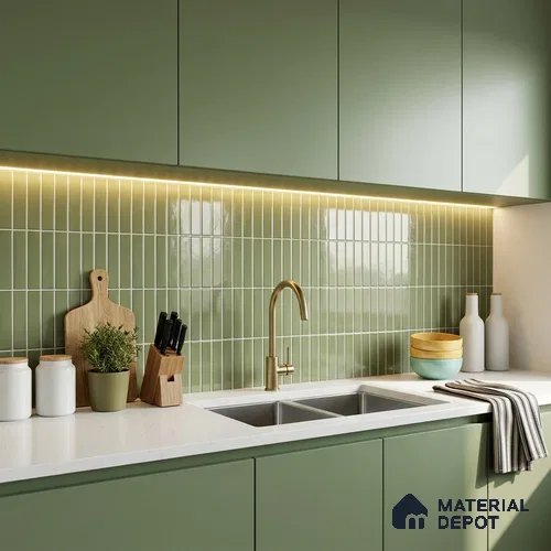 Faux Subway Wall Tile TL 10840 B 1 ft x 1 ft Glossy Finish Ceramic Tile - 9 mm | Please Expect a Slight Variation of Pattern