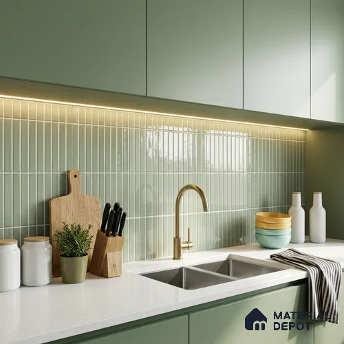 Faux Subway Wall Tile TL 10840 1 ft x 1 ft Glossy Finish Ceramic Tile - 9 mm | Please Expect a Slight Variation of Pattern