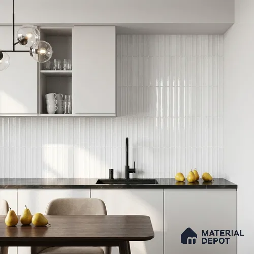 Faux Subway Wall Tile TL 10840 D 1 ft x 1 ft Glossy Finish Ceramic Tile - 9 mm | Please Expect a Slight Variation of Pattern