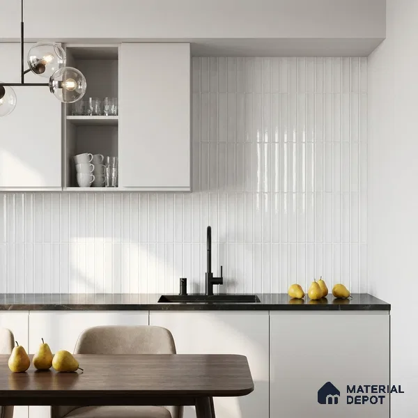 Faux Subway Wall Tile TL 10840 D 1 ft x 1 ft Glossy Finish Ceramic Tile - 9 mm | Please Expect a Slight Variation of Pattern