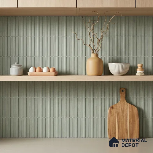 Faux Subway Wall Tile TL 10841 B 1 ft x 1 ft Glue Matte Finish Ceramic Tile - 9 mm | Please Expect a Slight Variation of Pattern