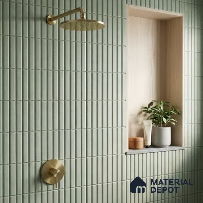 Faux Subway Wall Tile TL 10841 B  1 ft x 1 ft Glue Matte Finish Ceramic Tile - 9 mm | Please Expect a Slight Variation of Pattern