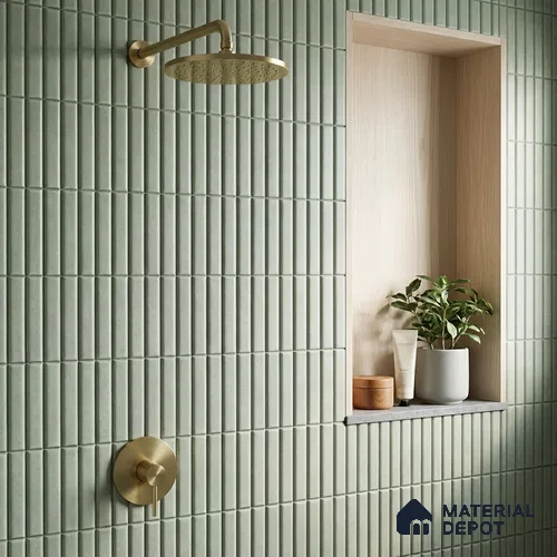 Faux Subway Wall Tile TL 10841 B  1 ft x 1 ft Glue Matte Finish Ceramic Tile - 9 mm | Please Expect a Slight Variation of Pattern