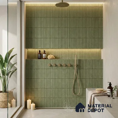 Faux Subway Wall Tile TL 10841 C  1 ft x 1 ft Glue Matte Finish Ceramic Tile - 9 mm | Please Expect a Slight Variation of Pattern