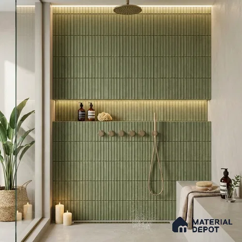 Faux Subway Wall Tile TL 10841 C  1 ft x 1 ft Glue Matte Finish Ceramic Tile - 9 mm | Please Expect a Slight Variation of Pattern