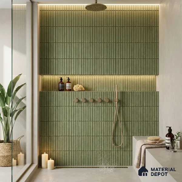 Faux Subway Wall Tile TL 10841 C 1 ft x 1 ft Glue Matte Finish Ceramic Tile - 9 mm | Please Expect a Slight Variation of Pattern