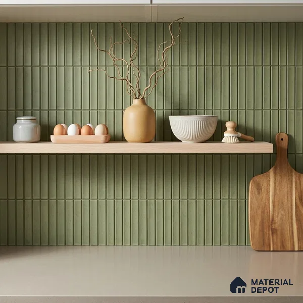 Faux Subway Wall Tile TL 10841 C 1 ft x 1 ft Glue Matte Finish Ceramic Tile - 9 mm | Please Expect a Slight Variation of Pattern