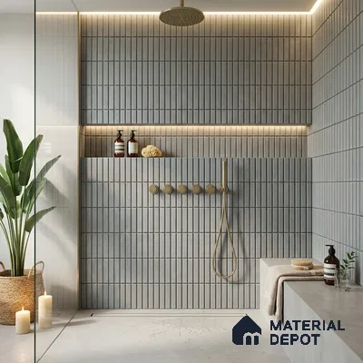 Faux Subway Wall Tile TL 10841 D  1 ft x 1 ft Glue Matte Finish Ceramic Tile - 9 mm | Please Expect a Slight Variation of Pattern